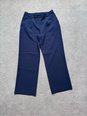 DKNY Women’s Navy Wide-Leg Work Pants